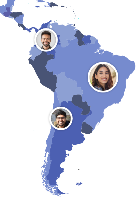 Map of BetterEngineer talent across the Americas